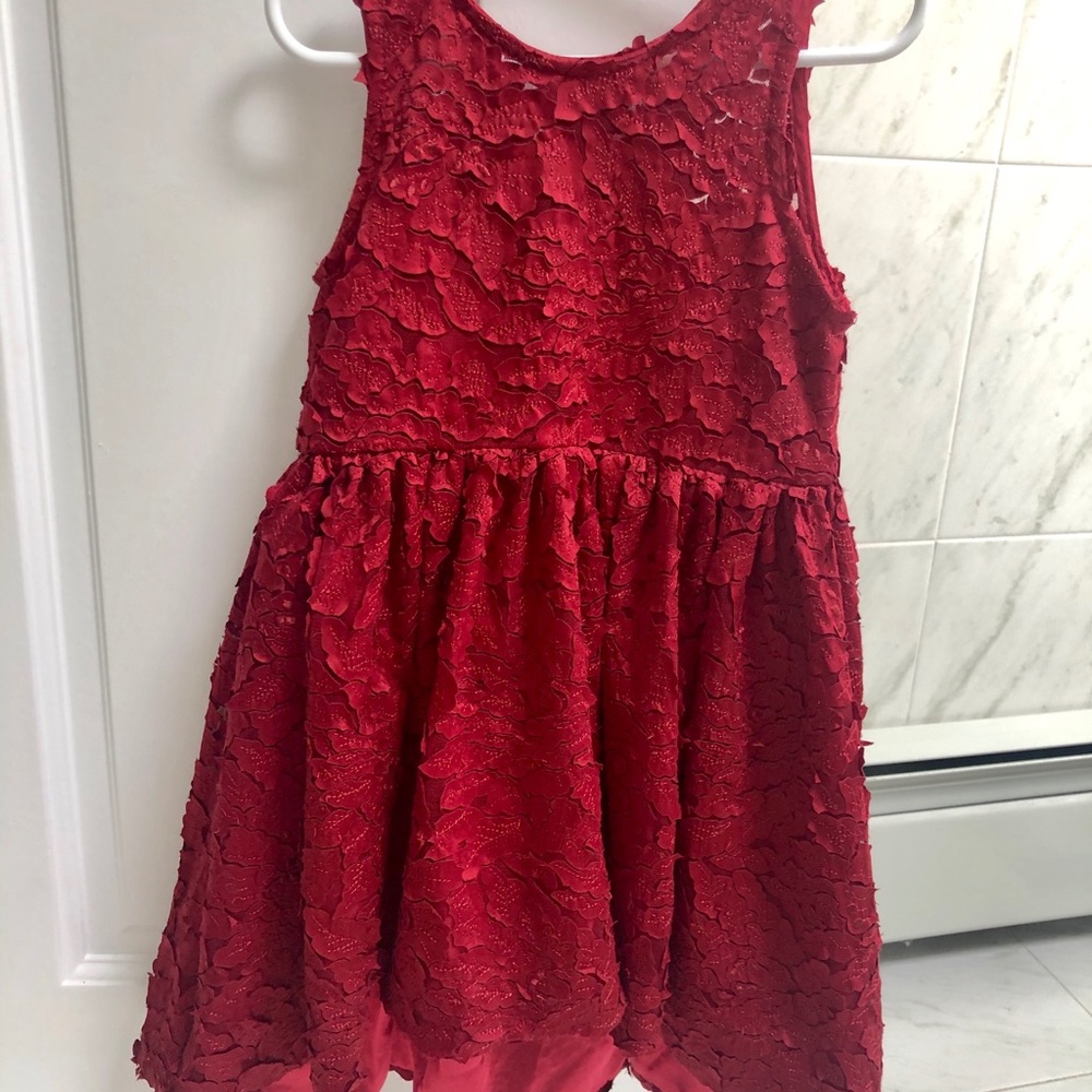 Stunning Girls Red HiLo Dress. size 4